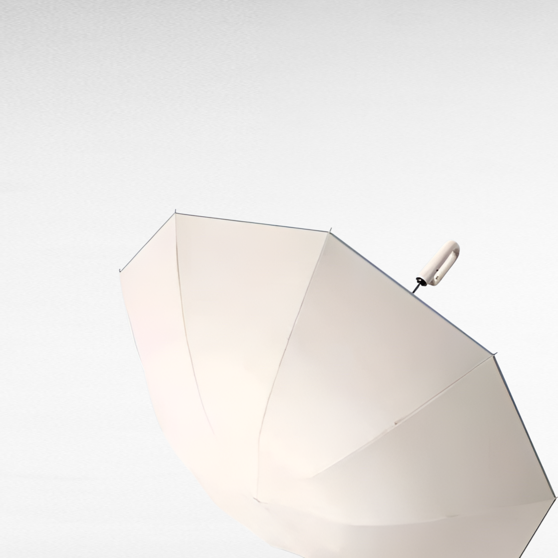 逆自動折りたたみ傘 晴雨兼用 拡大リング付き 黒糊 日焼け止め傘