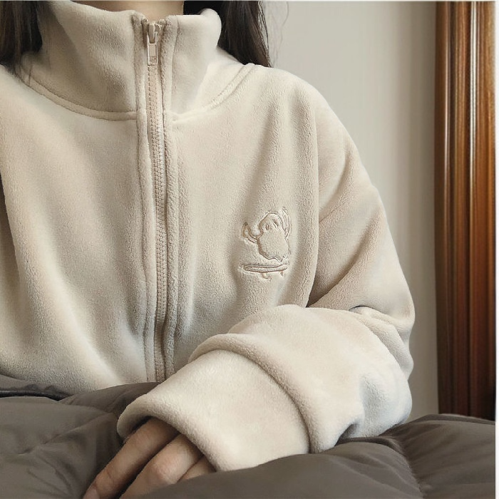 Women's lamb wool and plush thick coat