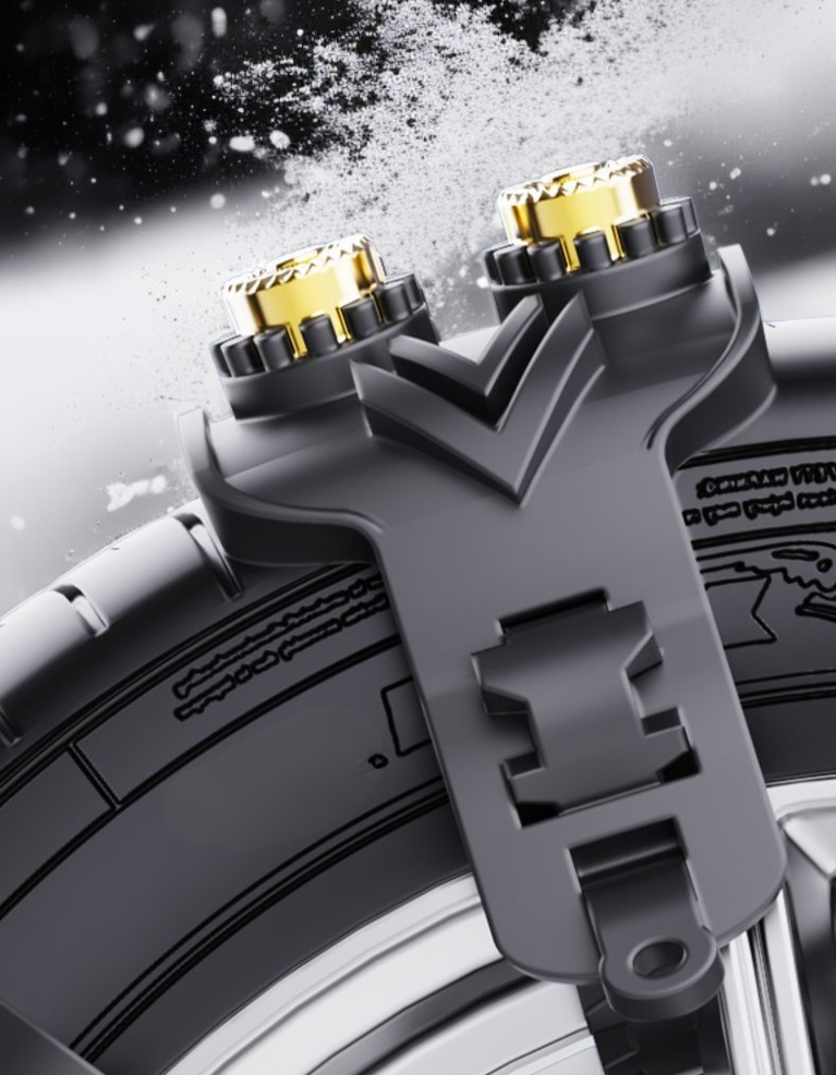 Cadenas de nieve resistentes y fáciles de instalar para neumáticos