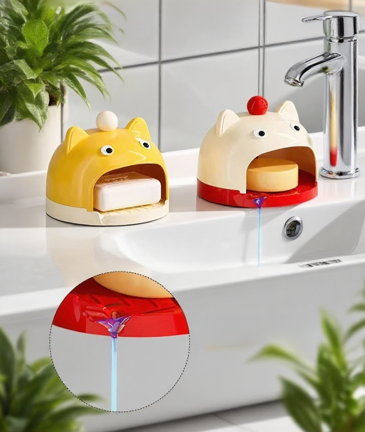 비누가 잘 보관된 욕실 벽걸이 접시