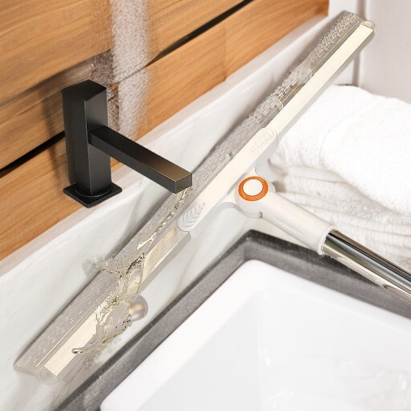 업그레이드 쿼드원 빗질 물마술 빗질 유리 바닥 와이퍼 실리콘 바닥 와이퍼 양면 볼록 가정용 화장실 빗질