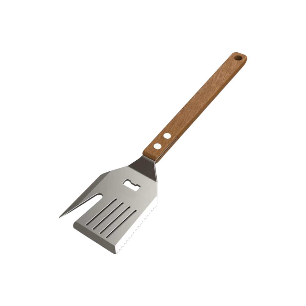 Multi-functional barbecue spatula