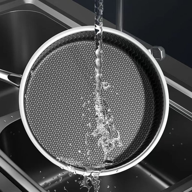 ハニカム構造316ステンレス製ノンスティックパン