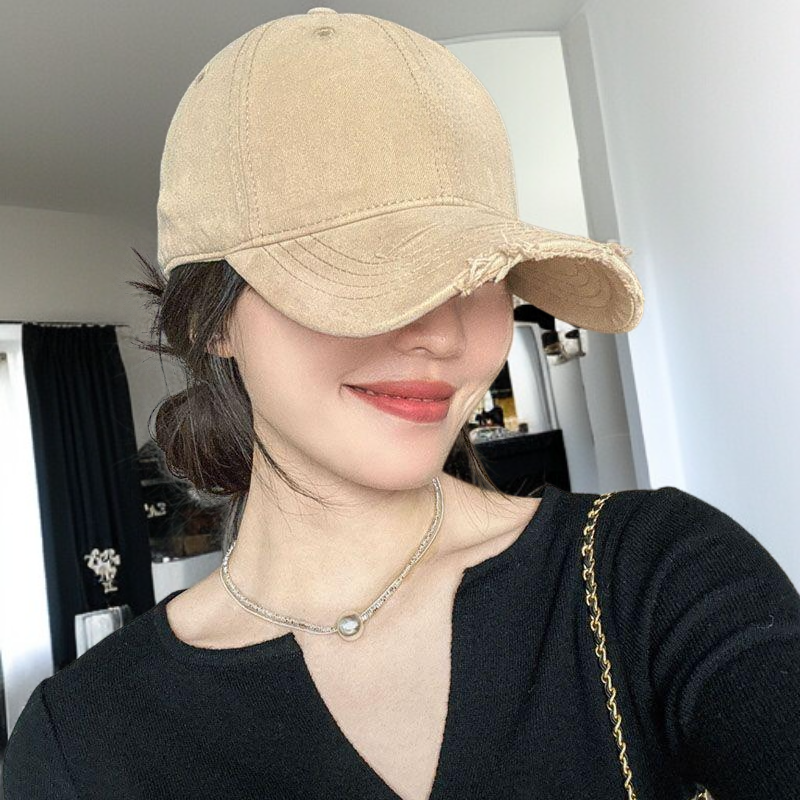 작은 얼굴 연출 빈티지 아메리칸 소프트 챙 모자 봄여름 신상품