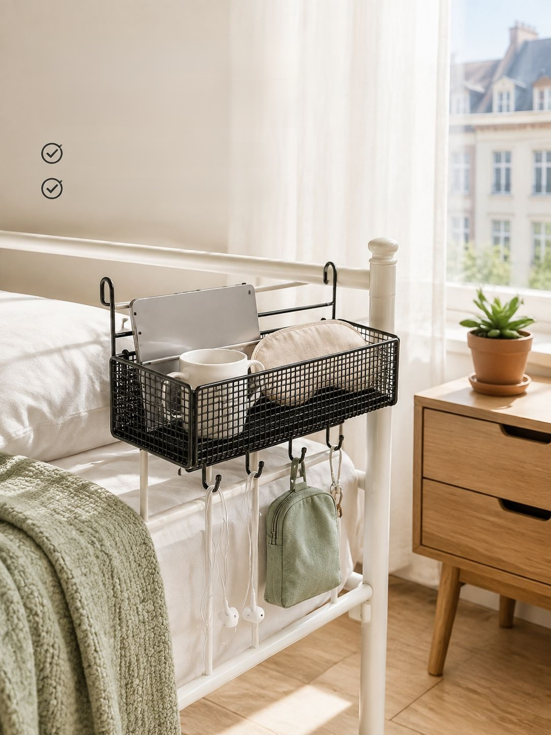 Produit de rangement suspendu parfaitement intégré au design intérieur