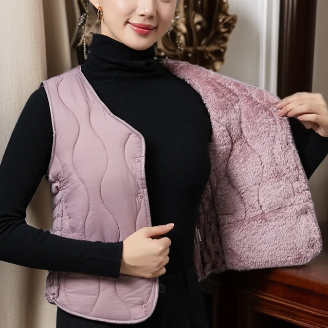 여성 기모 베스트 패션 숏 베스트 여 도톰한 가을 겨울 슬림핏 민소매