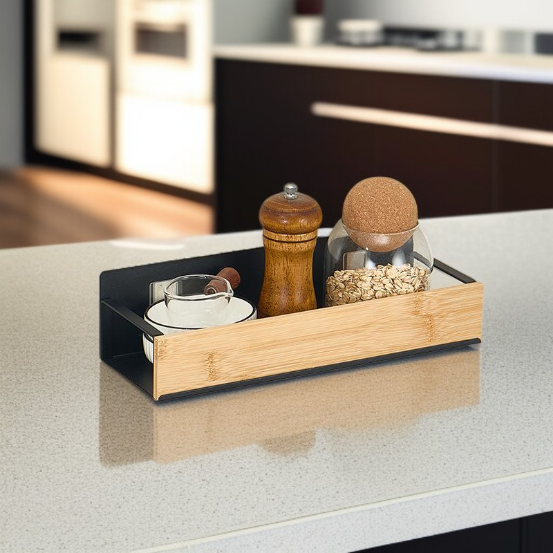 자석식 주방 냉장고 옆면 선반 무타공 조미료 수납 선반