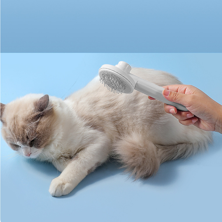 Langhaarbürste für Haustiere, runde Edelstahlspitzen, entfernt Unterwolle