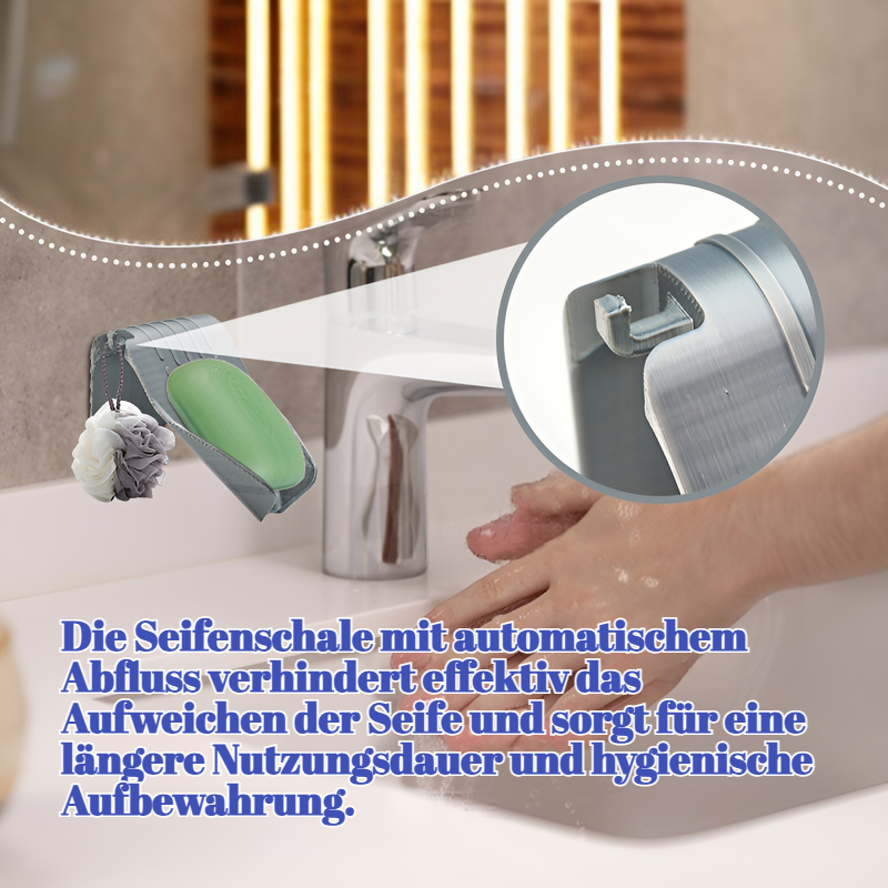 Seifenschale mit automatischem Abfluss