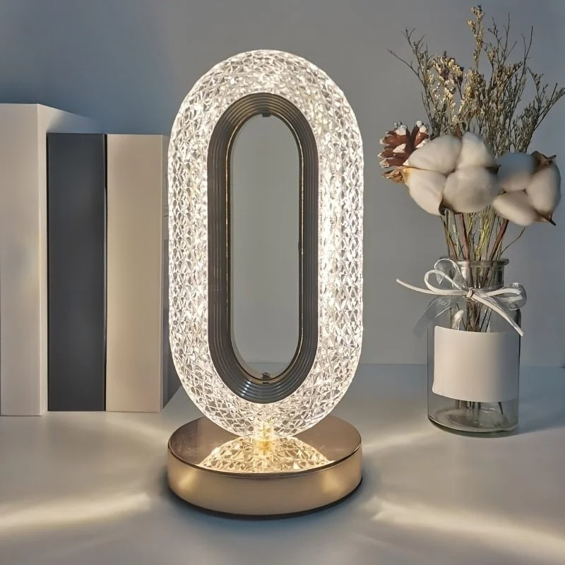 多機能タッチ水晶テーブルランプ