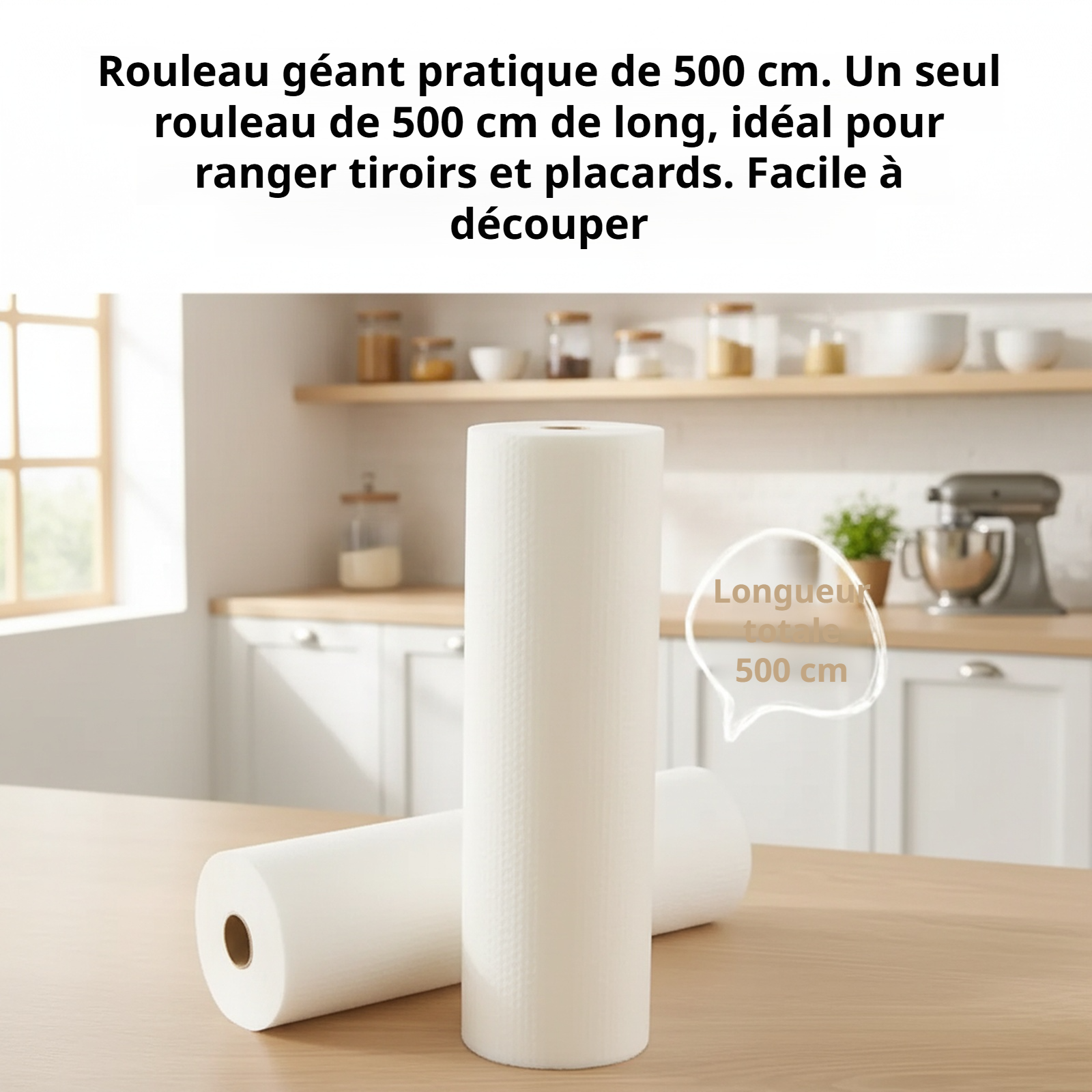 Tapis de tiroir imperméable et épais pour armoire de cuisine, anti-huile et anti-moisissure