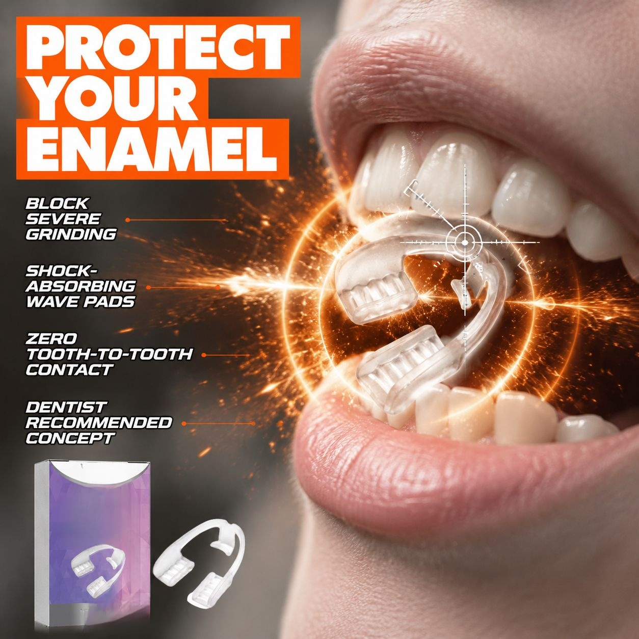 Sleep Mouth Guard for Teeth Grinding and Snoring Prevention, Night Dental Protector
