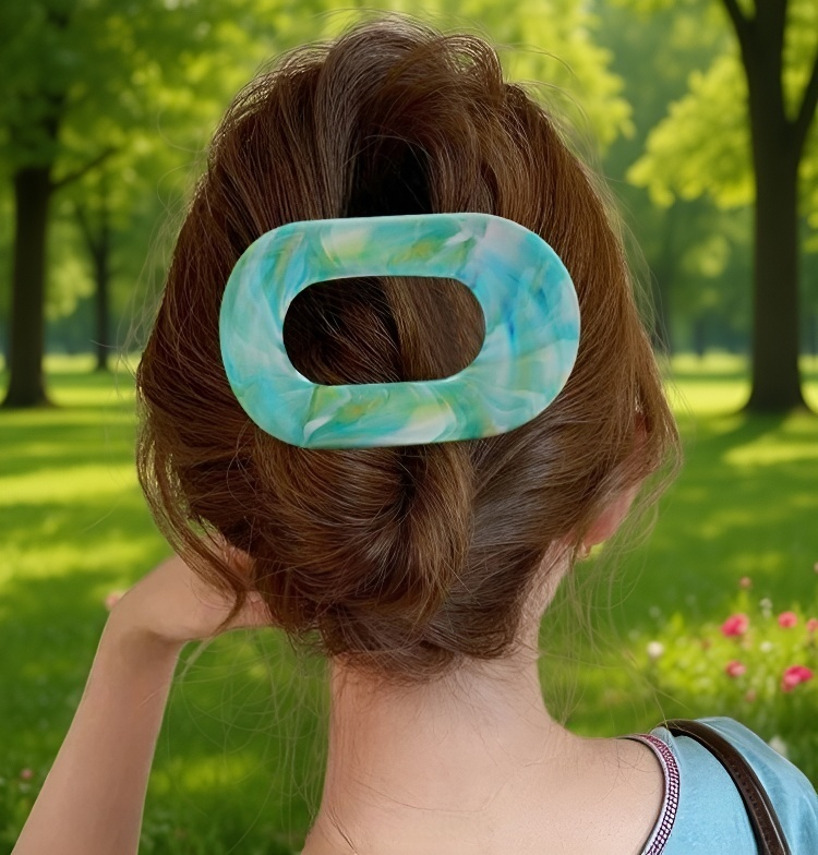 고급스러운 마블 패턴 헤어 클립