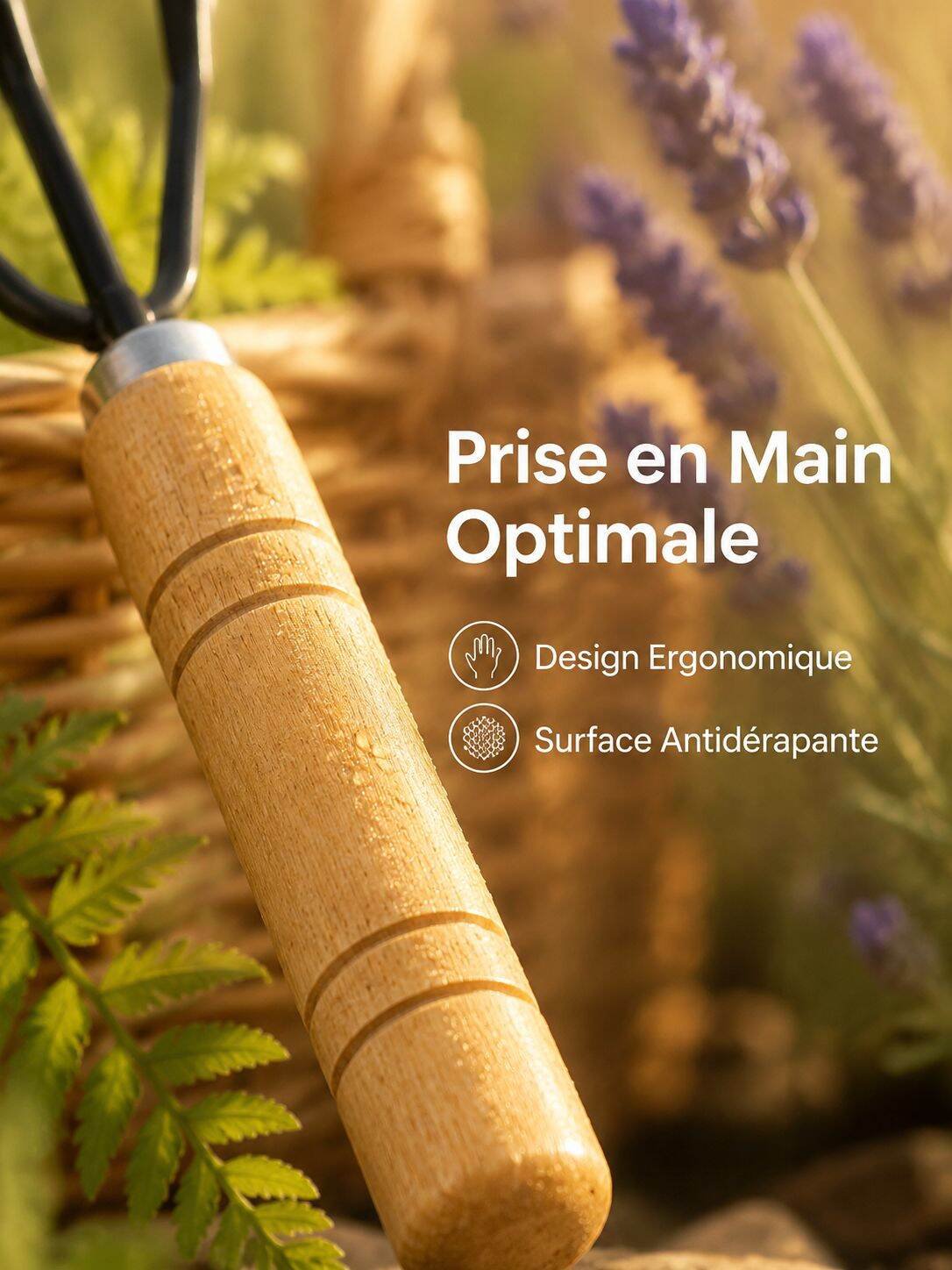 Ensemble de 3 outils de jardinage : désherbage et plantation