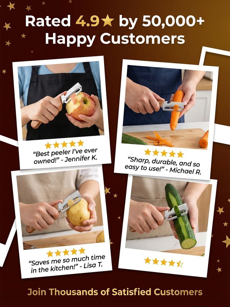 Multi-functional stainless steel peeler