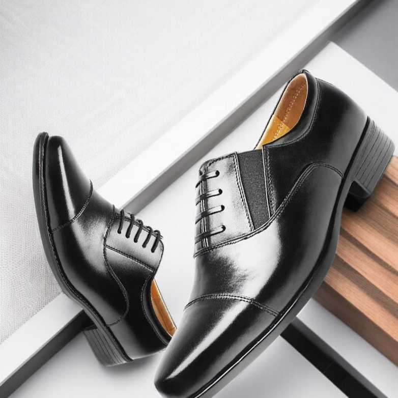 남성 비즈니스 구두 삼단 정장 발끝 비즈니스 구두