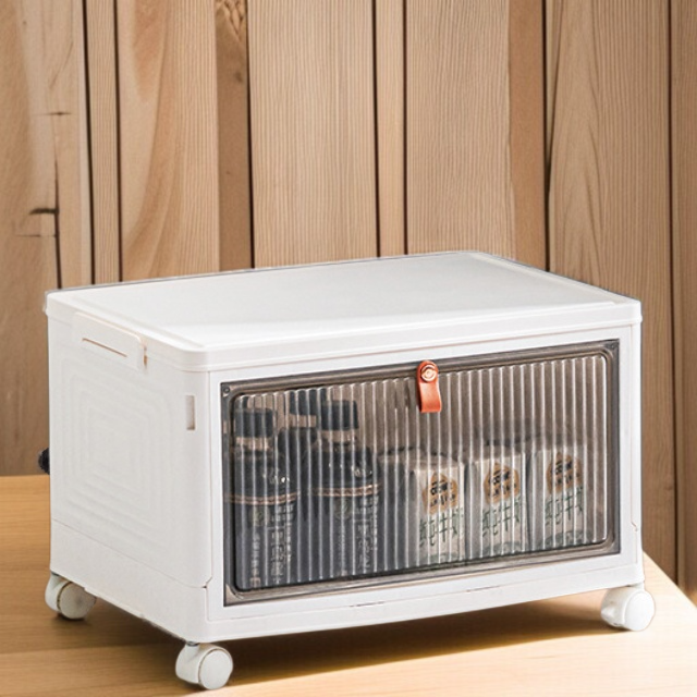 가정용 접이식 수납함 레이어드 투명 의류 정리함 사물함 장난감 수납함