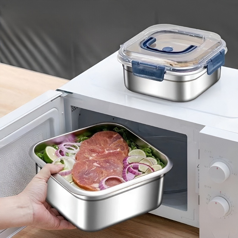 Contenedor de almacenamiento de alimentos de acero inoxidable