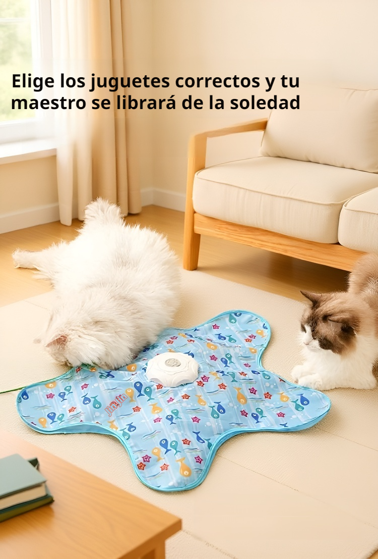 Juguete innovador para gatos con mesa automática