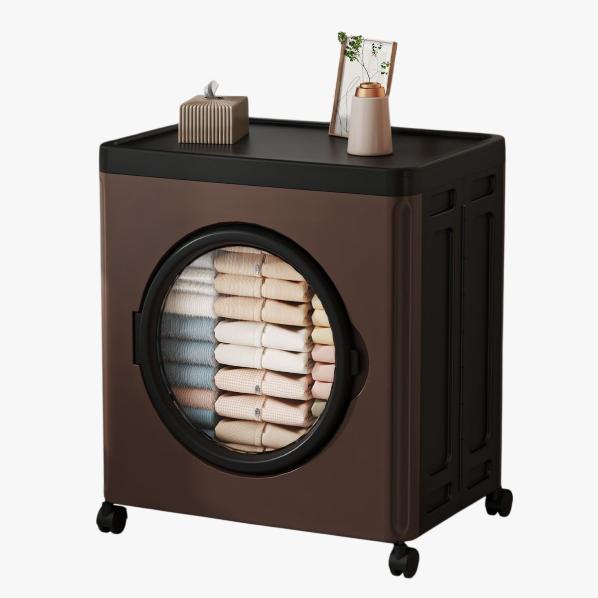 가정용 접이식 수납함 도르래 대용량 의류 수납 정리함 이불 플랩 가능