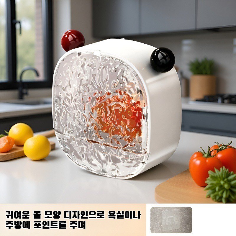 곰 모양 수납 선반 및 비누 받침대