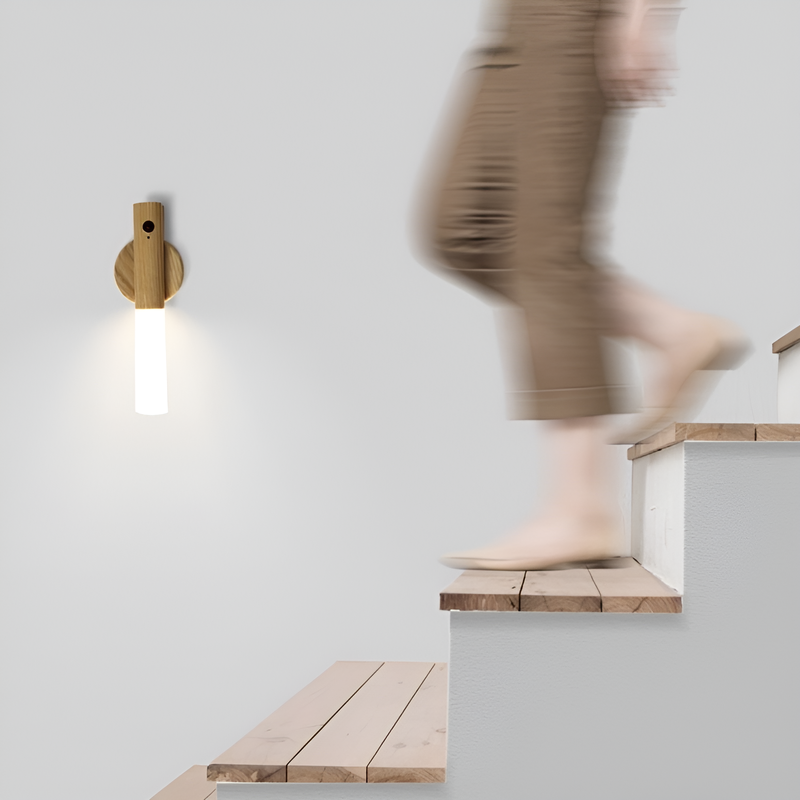 木製感応ワイヤレスナイトライト