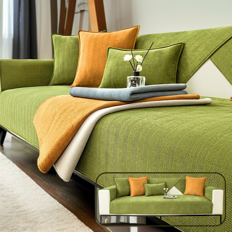 シュニール織ソファカバー ソファカバー ピュアカラー 滑り止め ホームユース ナチュラルコンフォート