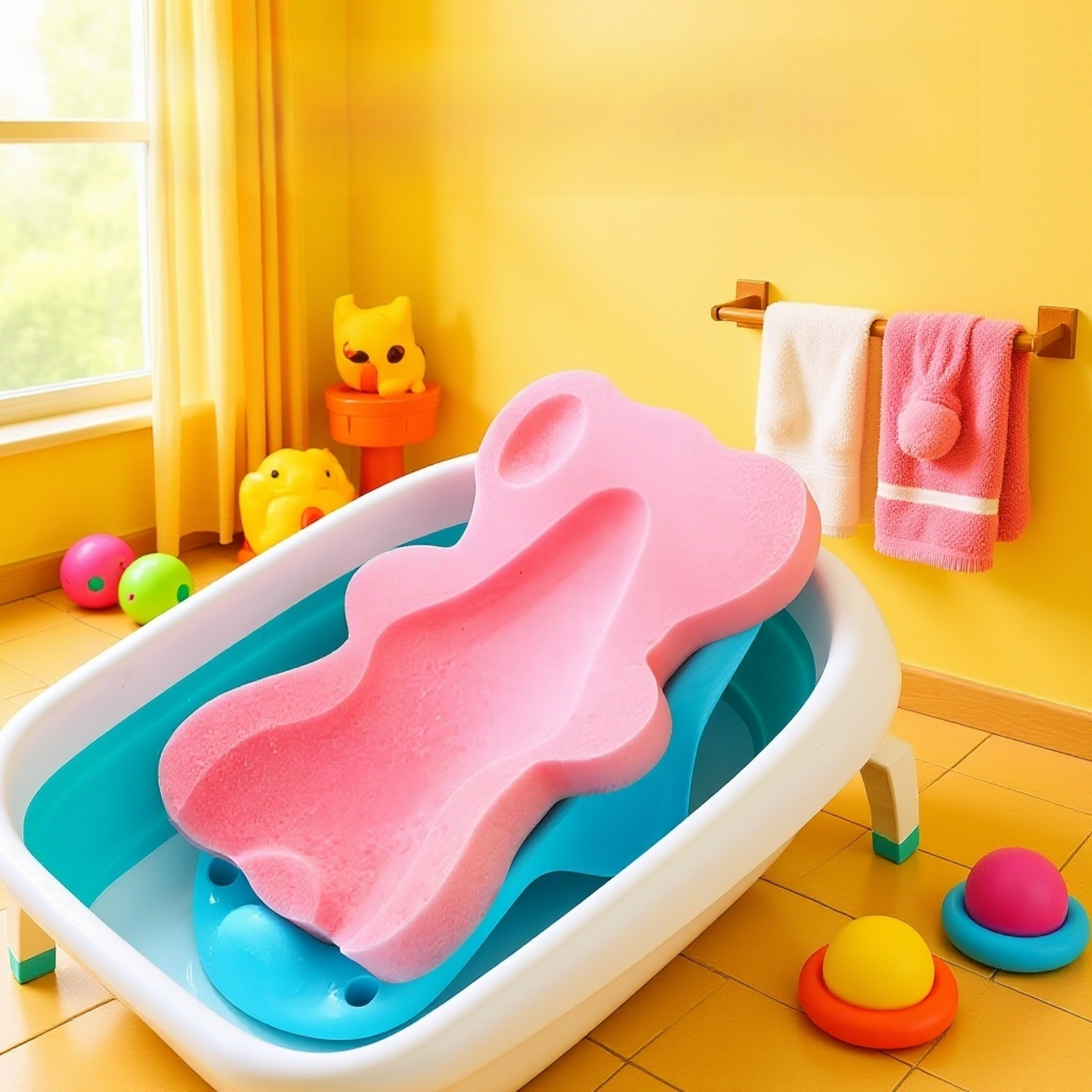 thick sponge pad for the baby bathtub