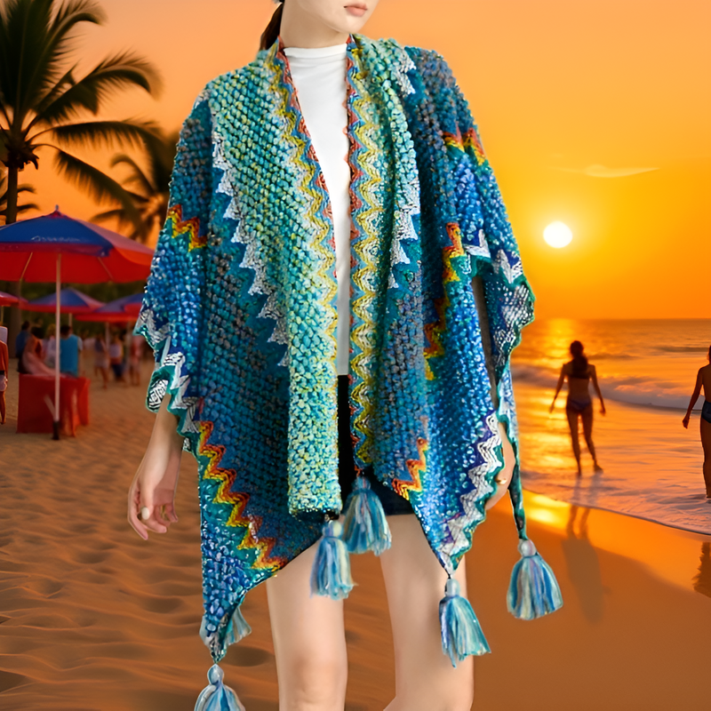 여성 바캉스 머플러 숄 망토