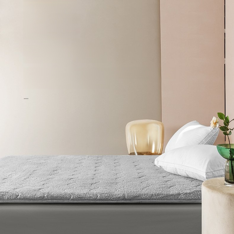 Colchón de felpa de cordero gruesa y cálida