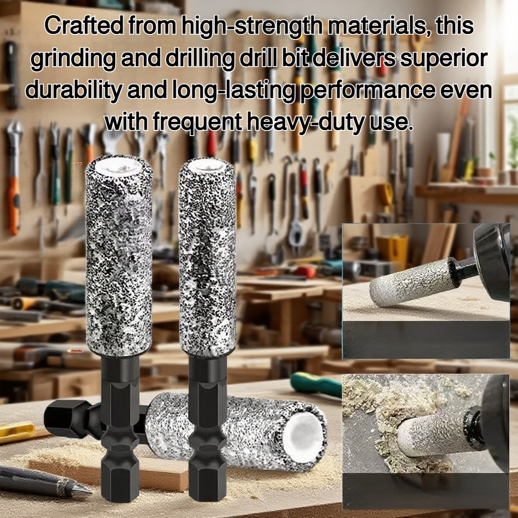 Grinding and drilling drill bit