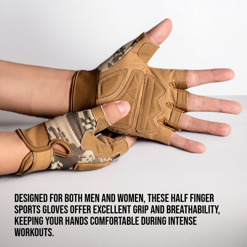 Unisex sports half finger gloves