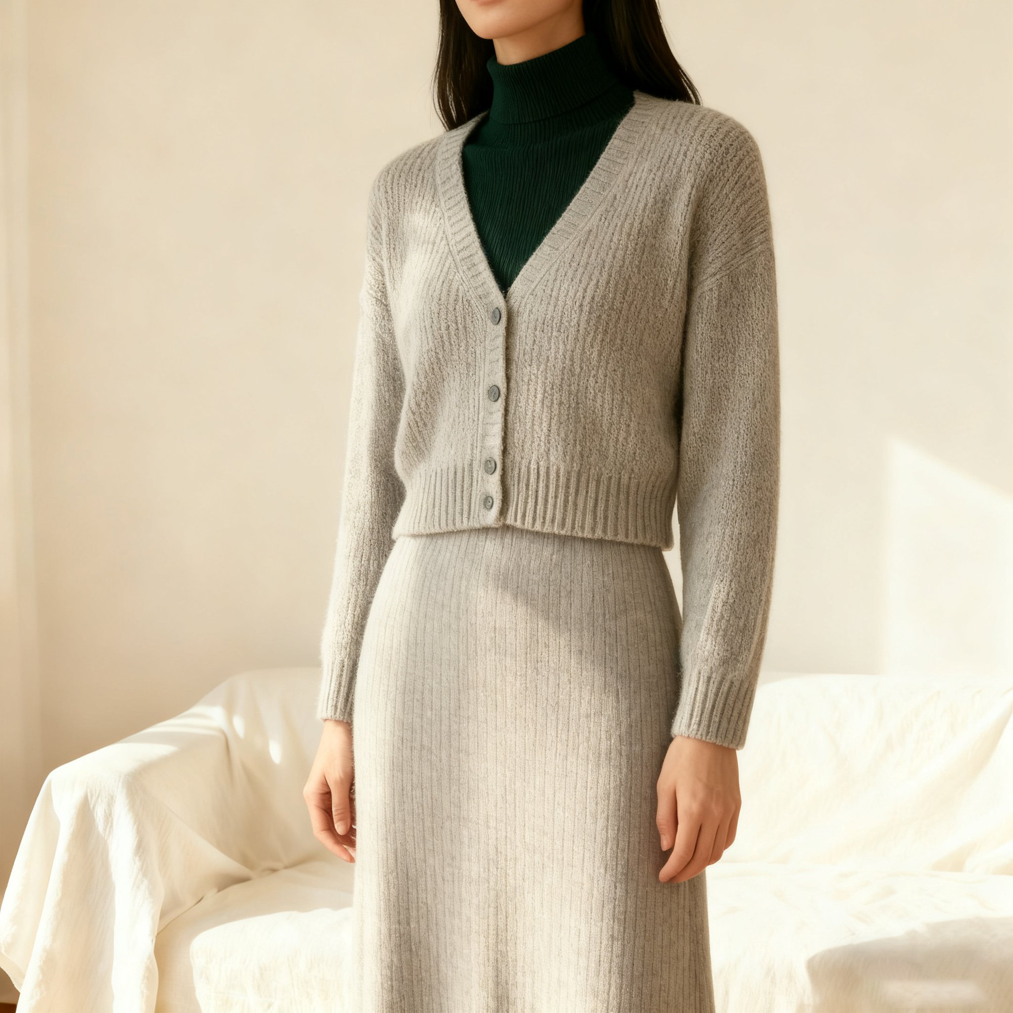 ニットセーターセットアップワンピース 