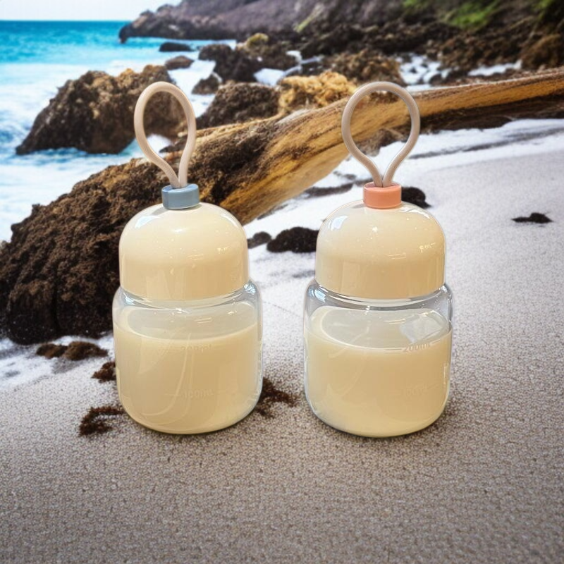 여성 휴대용 커피 잔 우유 눈금 글라스 통통 커피 잔