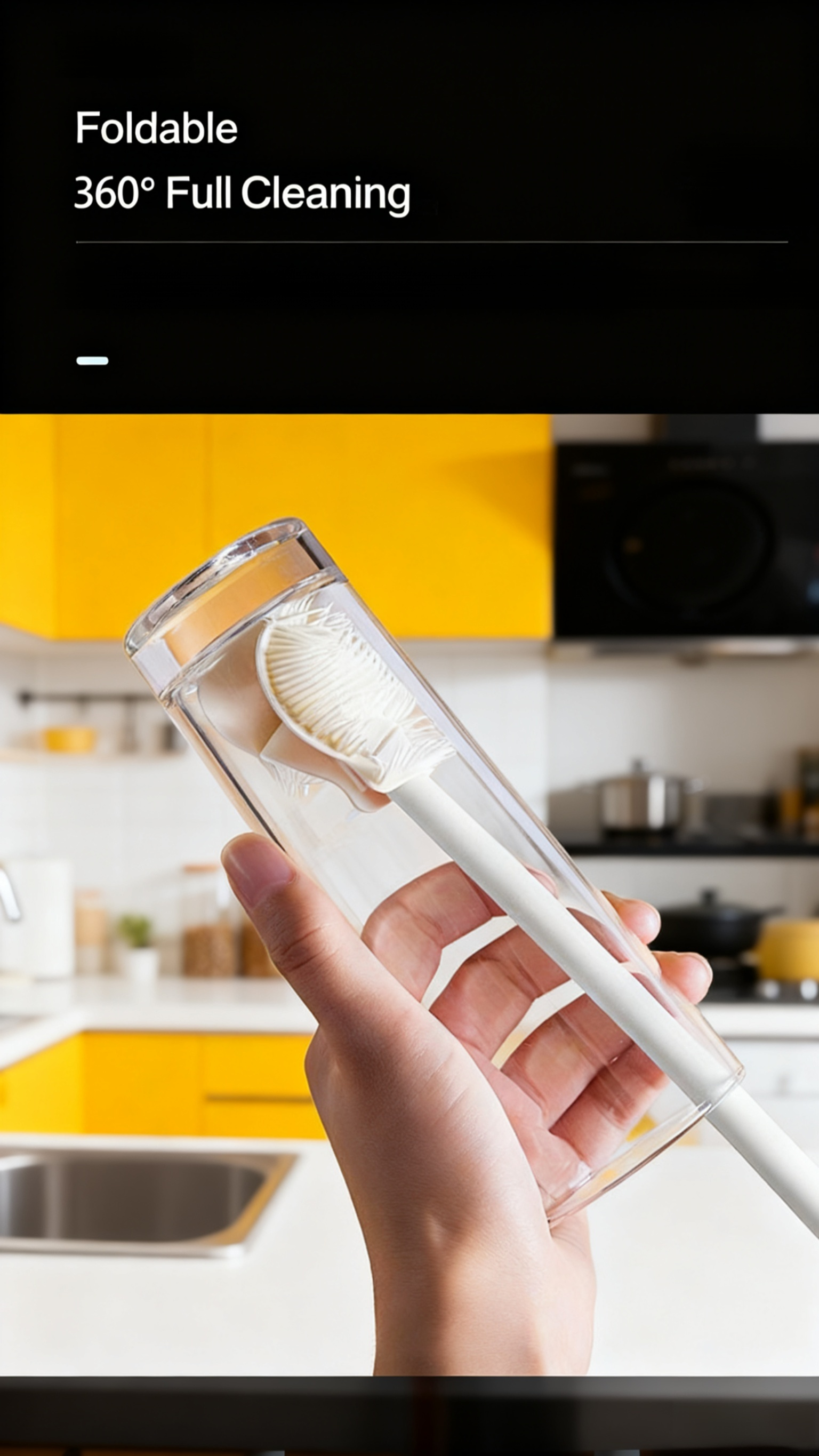 Versatile cup brush suitable for different containers