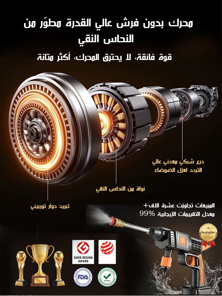 ⭐ مسدس غسيل السيارات الألماني والفاخر بضغط عالي ✨ عرض رمضان ⭐