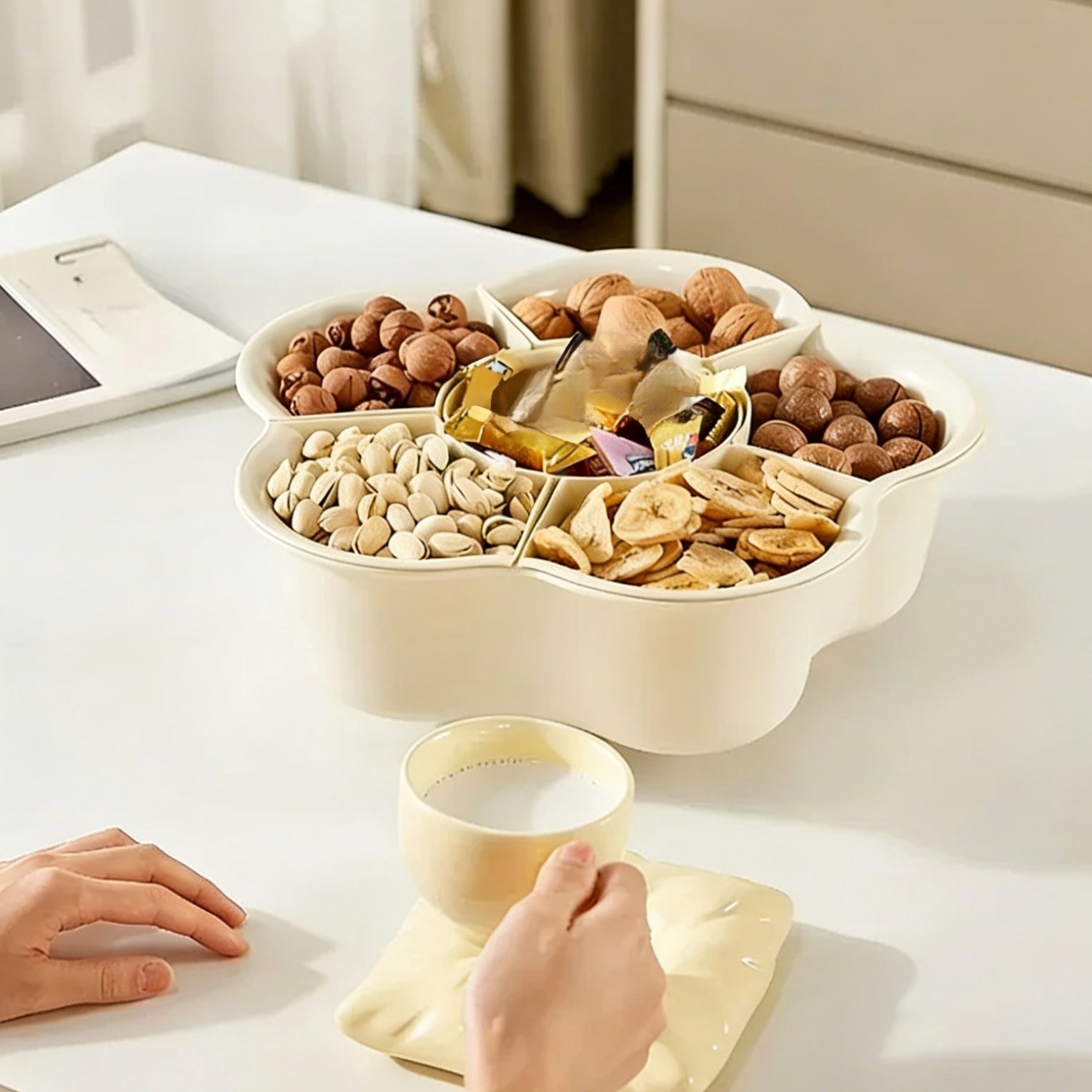 大容量可旋轉洗菜配菜拼盤瀝水籃