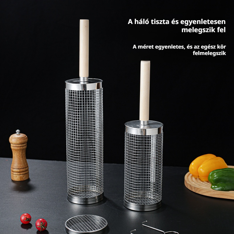 Grill hozzávaló kosár, kiváló alapanyagokkal, hatékony barbecue