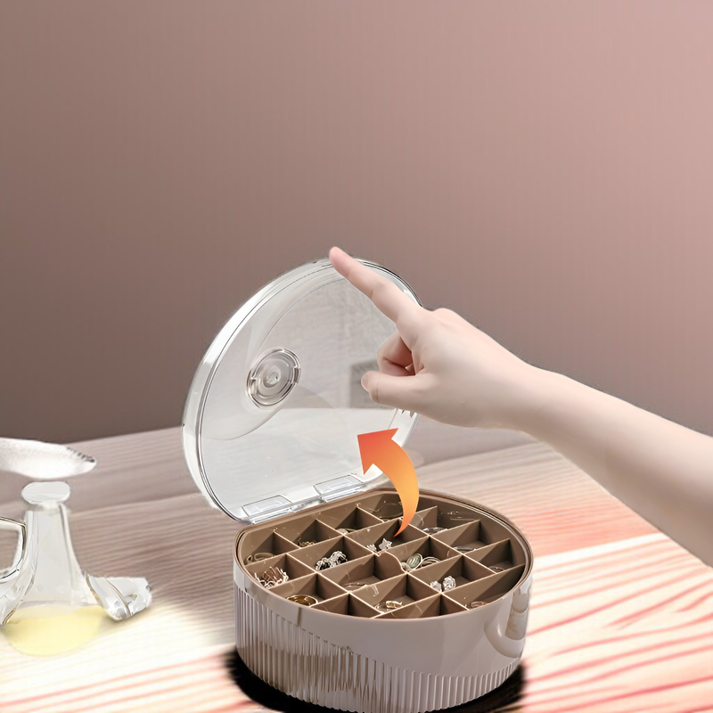 シンプルなジュエリー収納ボックス 軽量 高級 高級 イヤリング イヤリング ネックレス 便利な二層ジュエリーボックス