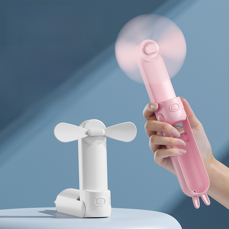 手持ち扇風機 USB充電式 折りたたみ式 携帯ミニ静音ファン