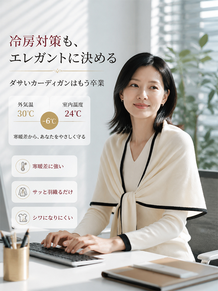 Monolly バイカラーニットショールカーディガン2点セット