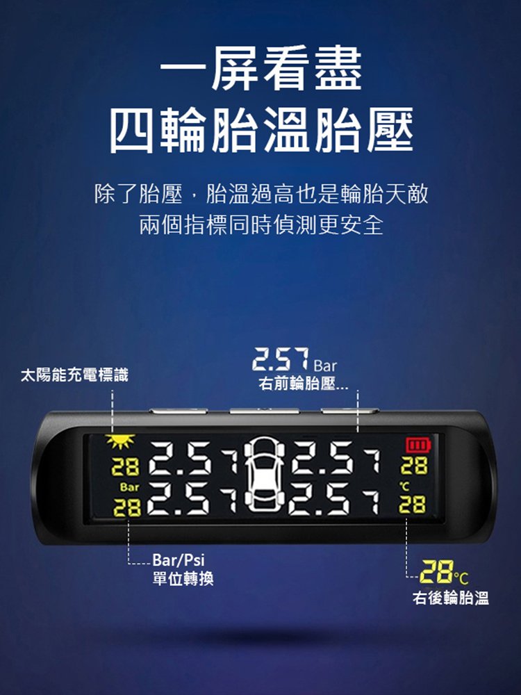 太陽能外置胎壓監測器