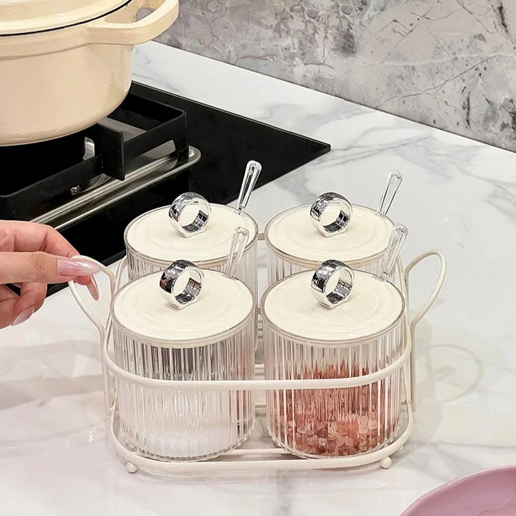 プラスチック調味料容器セット・キッチン収納ボックス