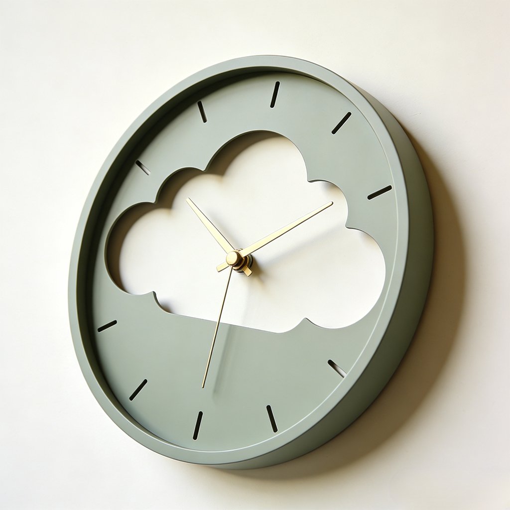 Schlichtes geräuschloses Schlafzimmer-Wanduhr