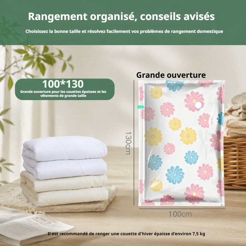Sac de rangement sous vide à très grande capacité