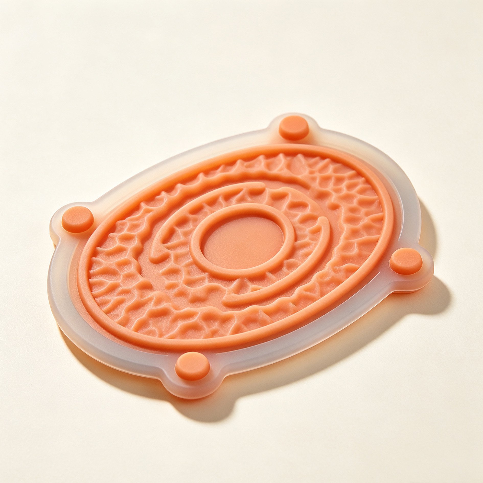 Swirled silicone heat insulation pad