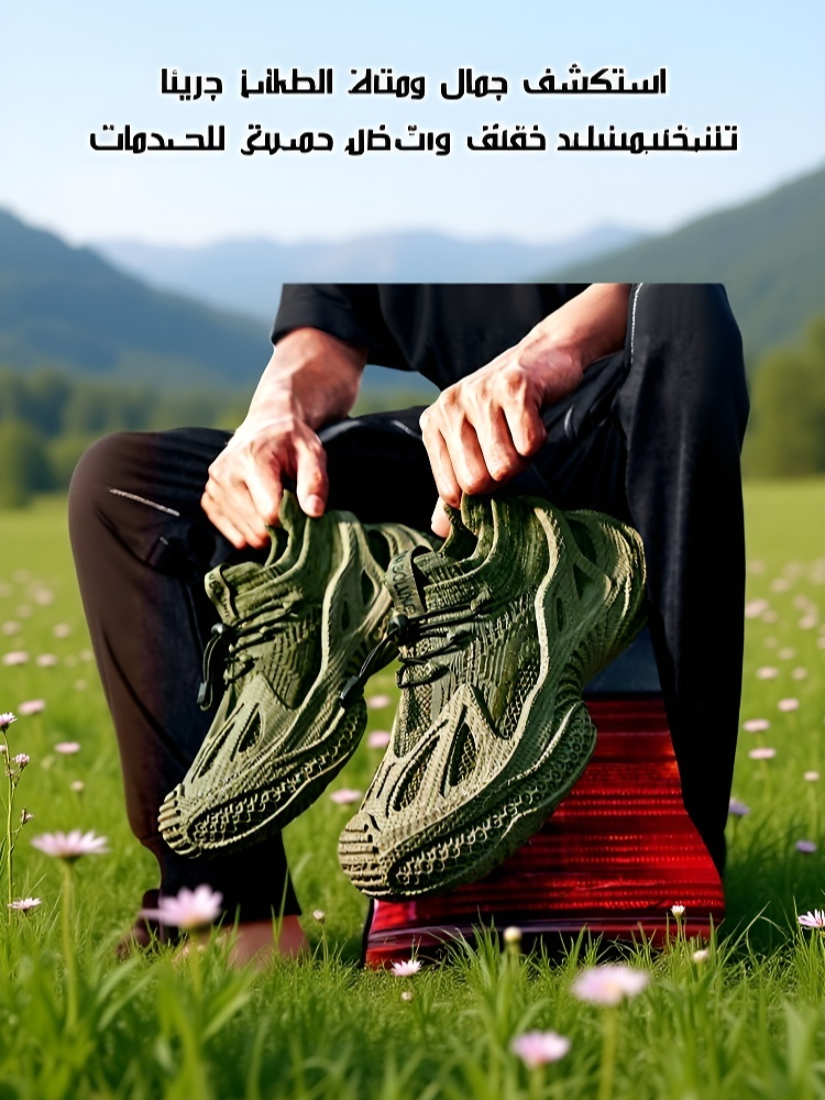 حذاء سنيكرز عصري من قماش شبكي جيد تهوية وبنعل سميك لزيادة الارتفاع سرا