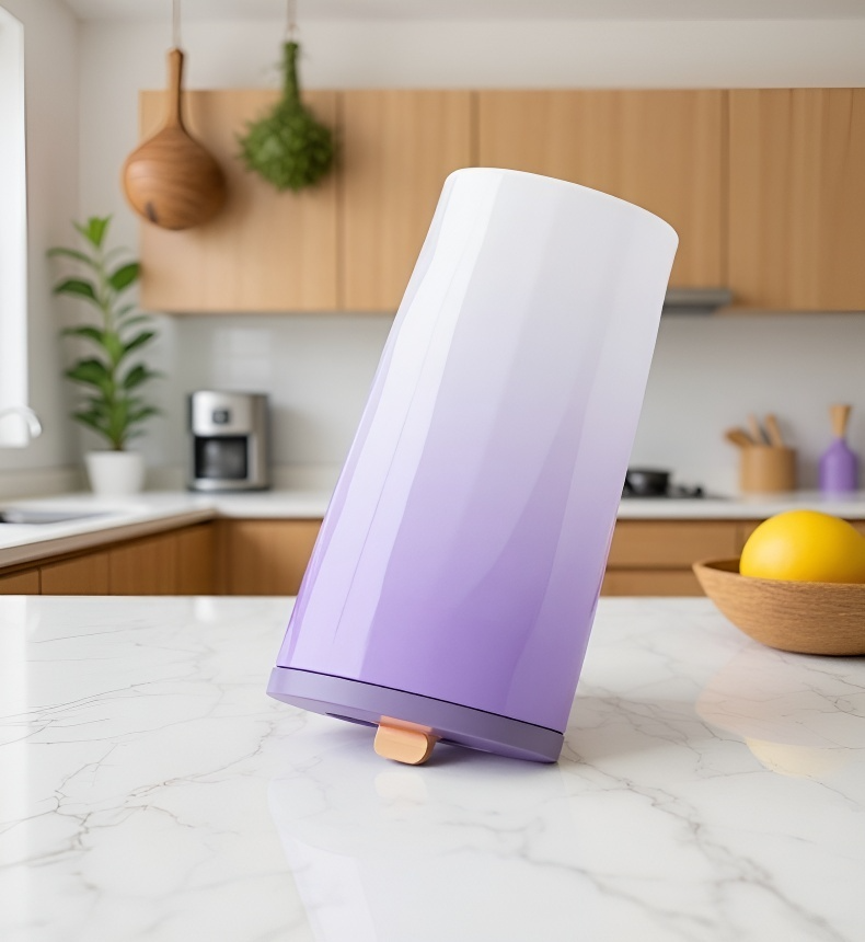 モダンデザインのコーヒーカップを手に持つイメージ