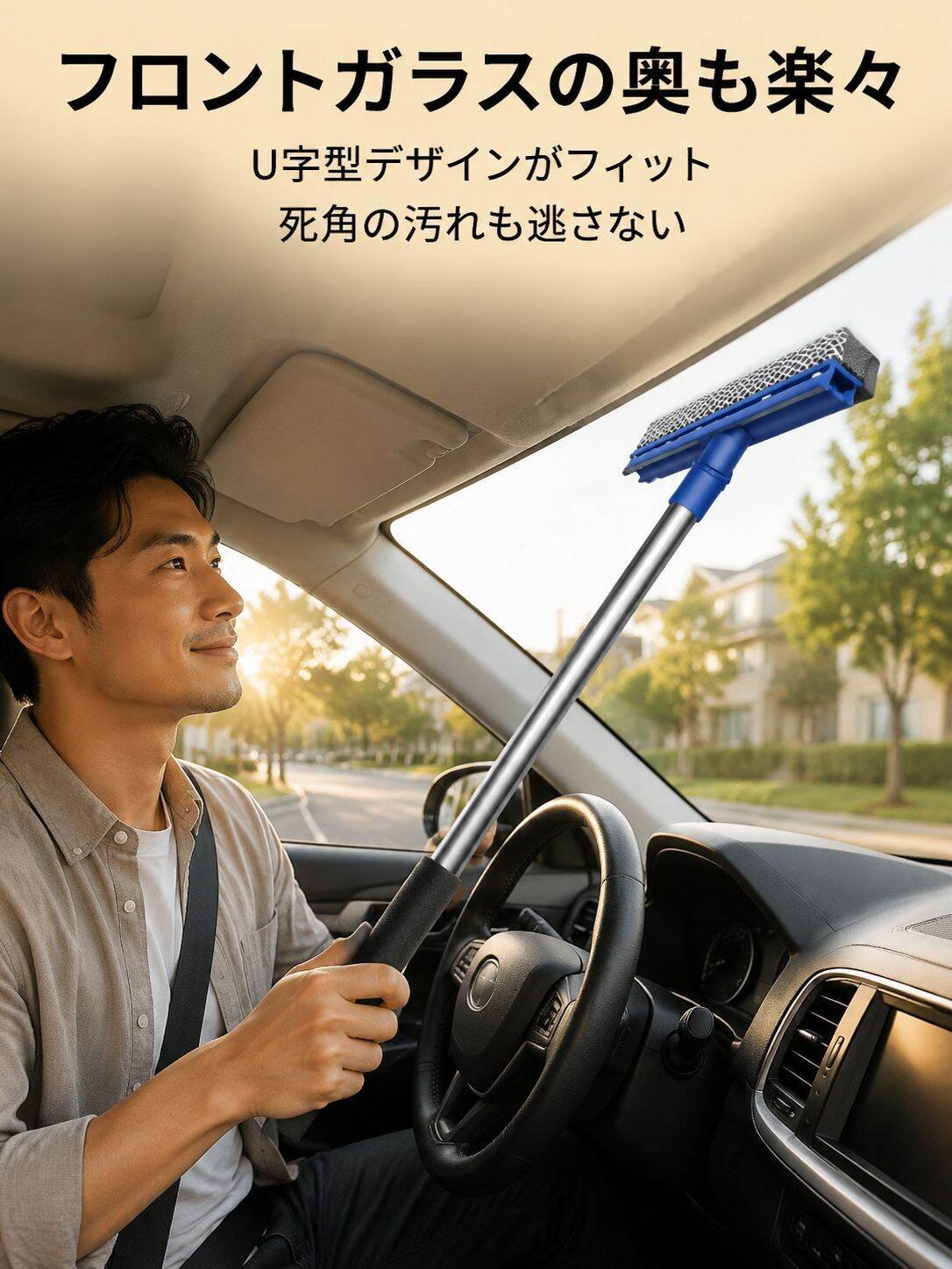 多機能洗車用ブラシセット、ガラス・車窓掃除に適用