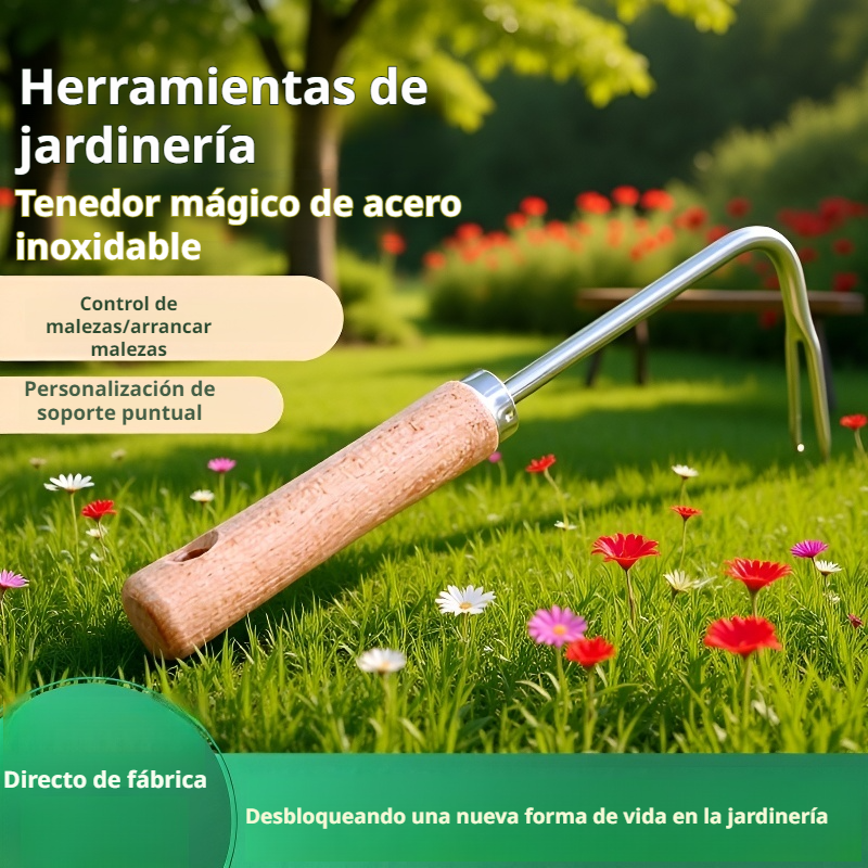 Herramientas de granja ligeras con mango de madera, herramientas para eliminar malas hierbas